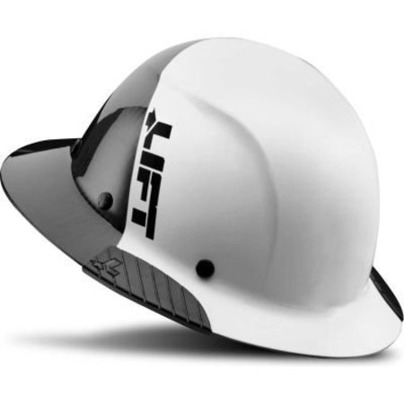 LIFT SAFETY Lift Safety DAX Carbon Fiber Full Brim 50-50, White/Black HDF50C-19WC